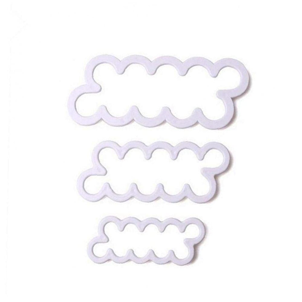 3-Piece 3D Rose Petal Cutter Set for Cake Decorating, Fondant and DIY Baking