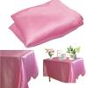 Rectangular Satin Tablecloth Overlay, Gold, 145 x 250 cm view 3