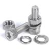 304 Stainless Steel Cup-Head Hex Bolt Set, Nut + Flat Washer + Bumper Pad, M8/M10, 1 pc – M10 × 55 view 3
