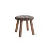 NMDCDH Children's Shoe Bench and Round Stool, Solid Wood, Cookie Cartoon Design, Portable (Black Walnut) view 1