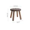 NMDCDH Children's Shoe Bench and Round Stool, Solid Wood, Cookie Cartoon Design, Portable (Black Walnut) view 2