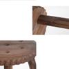 NMDCDH Children's Shoe Bench and Round Stool, Solid Wood, Cookie Cartoon Design, Portable (Black Walnut) view 3