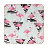 Flamingo Triangle Drink Coasters, Set of 6, Leather Coasters for Glasses and Cups, 10.3 x 10.3 cm view 1