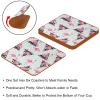 Flamingo Triangle Drink Coasters, Set of 6, Leather Coasters for Glasses and Cups, 10.3 x 10.3 cm view 4