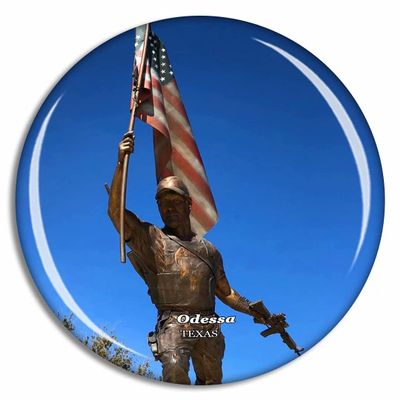 Odessa Chris Kyle Memorial Texas USA Refrigerator Magnet, 3D Crystal Glass