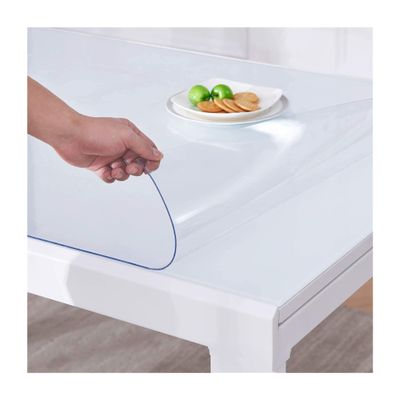Rectangular Crystal-Clear Transparent PVC Tablecloth, Waterproof, Heat- and Scratch-Resistant, Easy to Clean, 1.5 mm, 75 × 265 cm