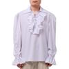 COSDREAMER Men's Renaissance Costume Poet Shirt, White (XL) view 1