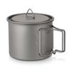 PiniceCore 650 mL Titanium Camping Cup with Lid and Folding Handle view 3