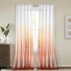 Hiseng Sheer Voile Curtains with Grommets, Red, 52 x 84 in, 2-Pack view 1