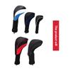LLDDSS 3-Piece Golf Headcover Set for Driver and 3/5 Fairway Woods, Long Neck, Red view 3