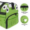 Green Frog Cartoon Sports Duffel Bag with Shoe Compartment view 3