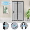 Magnetic Fly Screen Door, Automatic-Closing Insect Curtain, No Drilling, Black A, 185 x 205 cm (72 x 80 in.) view 4