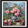 11-Count Peony Flower Cross-Stitch Kit, 40 x 50 cm view 1