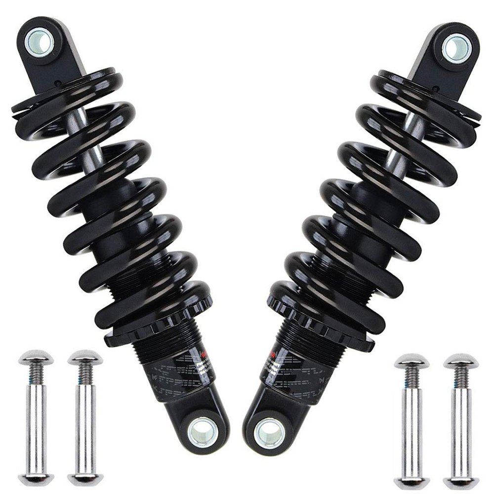 LvTu Mountain Bike Rear Shock Absorber, MTB 2-Piece Steel Coil Spring, 125/150/165/190 mm (Color: 150 mm, Size: 550 lbs)