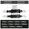 LvTu Mountain Bike Rear Shock Absorber, MTB 2-Piece Steel Coil Spring, 125/150/165/190 mm (Color: 150 mm, Size: 550 lbs) view 2