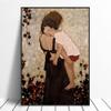 Five-Seller Famous Abstract Mother and Child by Gustav Klimt Canvas Wall Art Reproduction, Poster and Print for Living Room, 150 x 70 cm, Wood Frame view 3