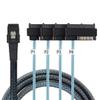 NFHK Internal 36-Pin Mini-SAS SFF-8087 to 4x SFF-8482 SAS Hard Drive and SATA Power Cable, 50 cm view 1
