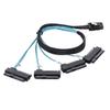 NFHK Internal 36-Pin Mini-SAS SFF-8087 to 4x SFF-8482 SAS Hard Drive and SATA Power Cable, 50 cm view 2