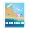2 x 10 cm Scarborough UK Travel Beach Seaside Vinyl Stickers #75154 view 1