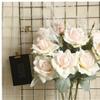 Ruluti Artificial Flowers, Long-Branch Silk Peony Roses, 3-Flower Bridal Wedding Bouquet view 4