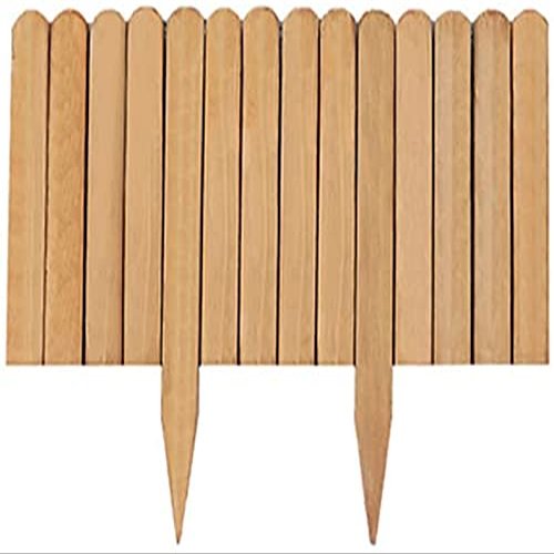 Mini Wooden Garden Fence Border, Brown