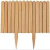 Mini Wooden Garden Fence Border, Brown view 1