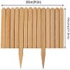 Mini Wooden Garden Fence Border, Brown view 2
