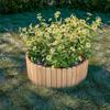 Mini Wooden Garden Fence Border, Brown view 4