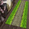 SGLGSTORE Non-Slip Hallway Runner Rug, Modern 3D Polyester, Washable, 60 × 100 cm, Color A view 3