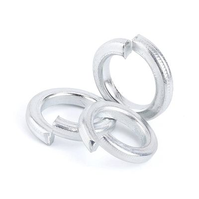White Zinc-Plated Heavy-Duty Split Lock Washers, GB93, M2–M24, 20 Pieces