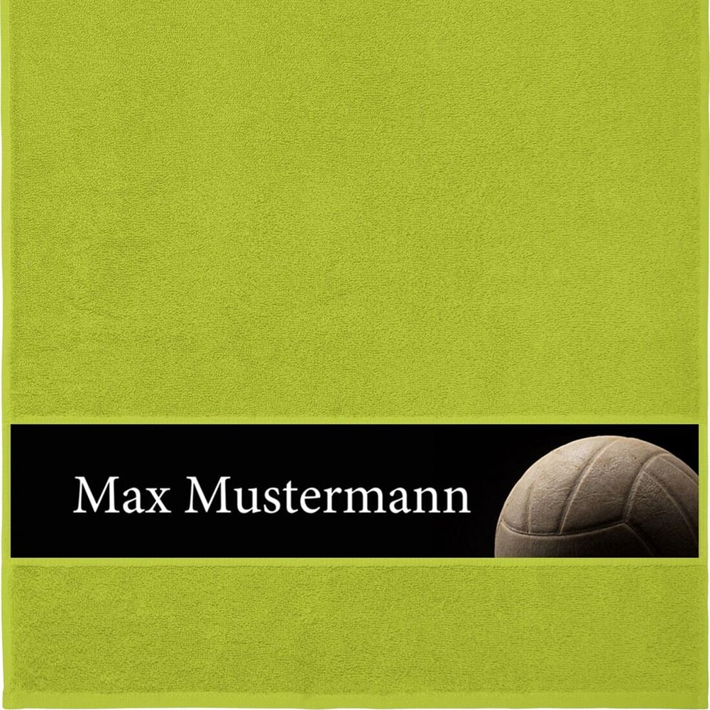 Manutextur Personalized Volleyball Towel with Name, Light Green, 50 x 100 cm