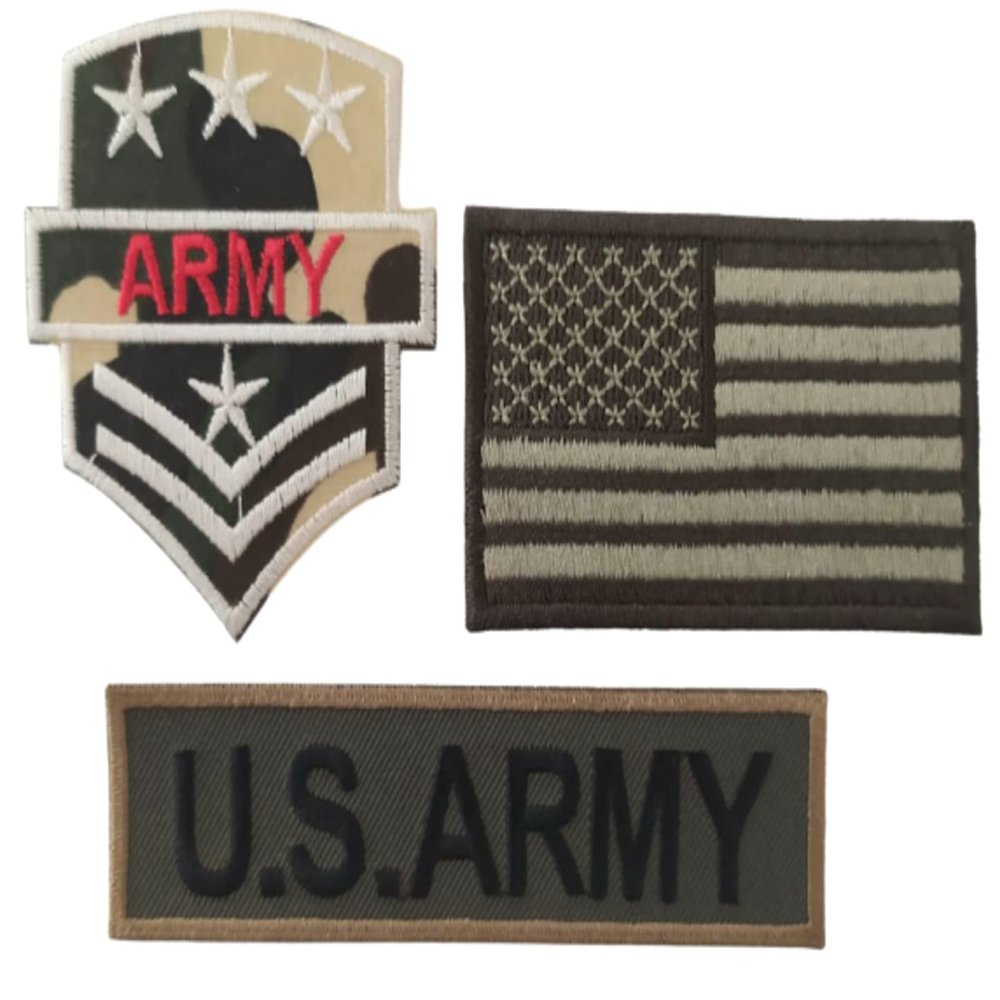 B2SEE Iron-On Patches for Jackets, Jeans and Clothing, Embroidered Appliqués (Set 1)