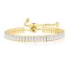 QIN Women's Luxury Tennis Bracelet, 2.5 x 5 mm Multicolor Zircon, Adjustable view 1