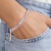 QIN Women's Luxury Tennis Bracelet, 2.5 x 5 mm Multicolor Zircon, Adjustable view 2