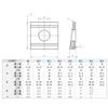 DIN 434 German Standard Square Taper Washers, M8–M30, Galvanized, 5 pcs M22 Hole 24 view 2