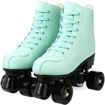 JianJud Classic Double-Row Leather Roller Skates for Adults and Girls, Unisex A1,44