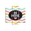 Homemania HM203MDF138 Wall Plaques with Sayings, 3-Piece Set, Valentine's Day from Living Room, Multicolor, MDF, 57 x 0.3 x 60 cm view 1