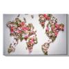 Homemania World Map Wall Art for Living Room or Bedroom, Multicolor, Polyester and Wood, 45 x 3 x 70 cm view 1