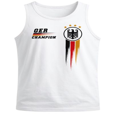 MoonWorks Men's Tank Top 2026 European Soccer Championship World Cup Fan Shirt Germany Champion White S