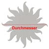 Cardboard Sun, 3–50 cm, 50-Pack, Diameter: 11 cm view 3