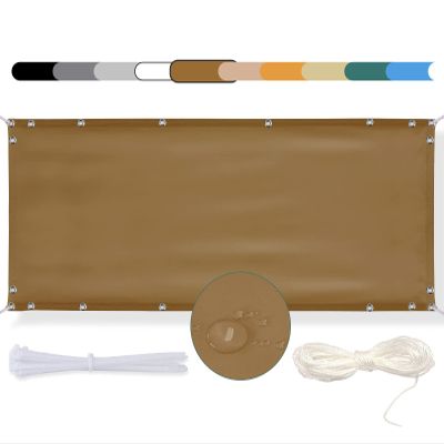 MEEYI Balcony Privacy Screen 65 x 1000 cm, Coffee