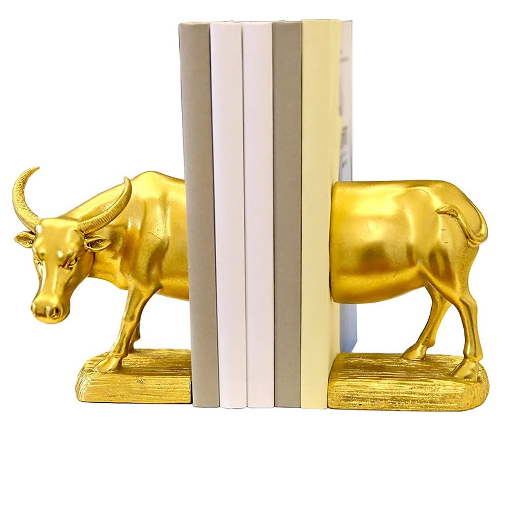 Lucky Cow Resin Bookends