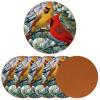 Set of 6 Winter Cardinals Drink Coasters, 10.2 cm view 2