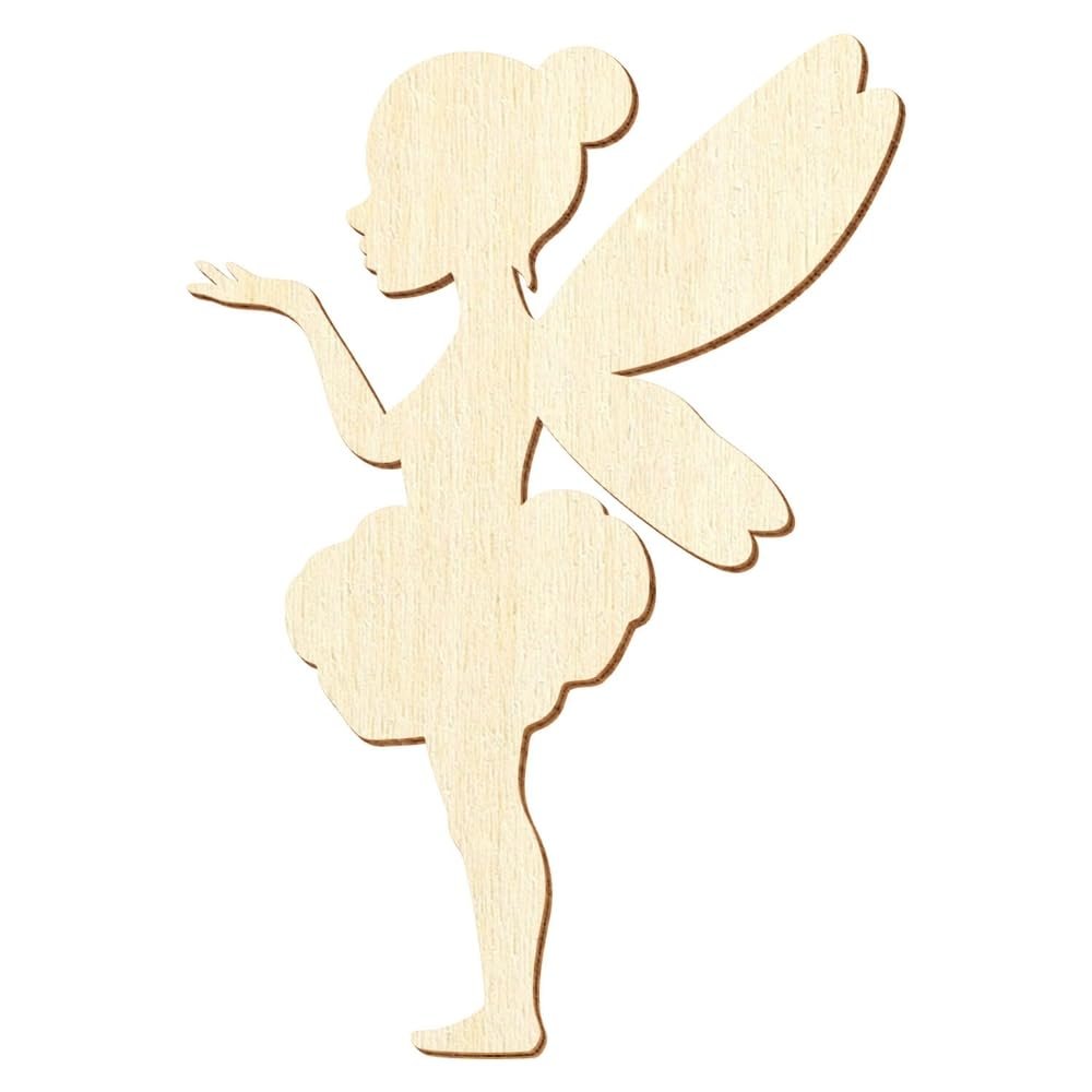 Wooden Fairy V2 – Decorative Craft Shape, 5–50 cm, Pack of 50, Height: 42 cm