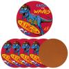 King Dinosaur Catch The Waves Drink Coasters, 6-Piece Set, 4.3 in view 2
