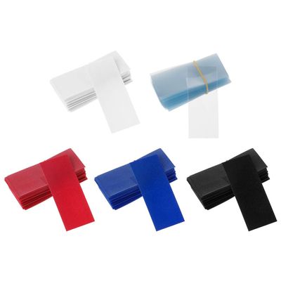 Folewr Flat PVC Heat-Shrink Tubes for 18650 Batteries, 100 Pack