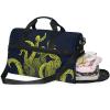 Yellow Hand-Drawn Octopus Sports Duffel Bag with Shoe Compartment view 2