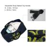 Yellow Hand-Drawn Octopus Sports Duffel Bag with Shoe Compartment view 4
