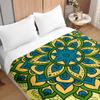 Surwin 3D Mandala Quilted Bedspread, Green, 180 x 220 cm view 3