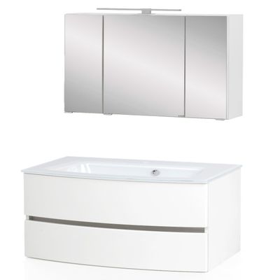 Kornel 1 Bathroom Set, 2-Piece, with White Washbasin - White